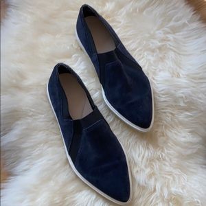 Navy Pointed Slip On Sneaker